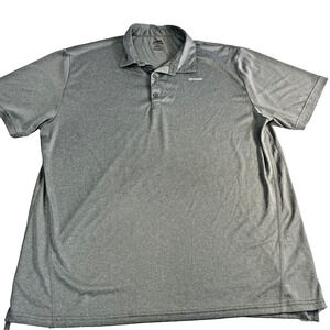 Reebok Men Polo Shirt Gray Short Sleeve Athletic Casual Golf XL